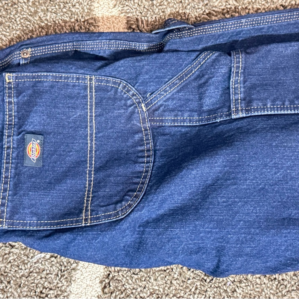 Dickies Blue Relaxed Jeans with Distressed Details